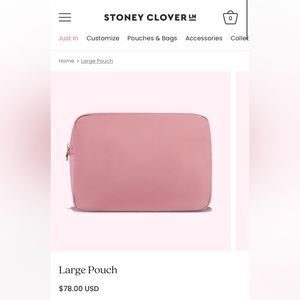 stoney clover lane large pouch in color mauve